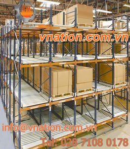 flow storage shelving / pallet / compact