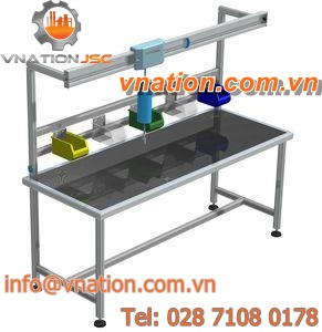 aluminum workbench / modular / with tool holder panel