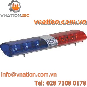 horizontal LED light bar / compact / stroboscopic / for vehicles