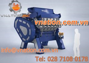 rotor granulator / for waste / metal / for plastic waste