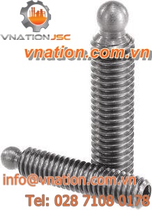 headless screw / steel / round-end ball