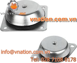 machine foot / anti-vibration / rubber / galvanized steel