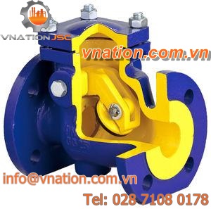 ball check valve / flange / for steam / for water