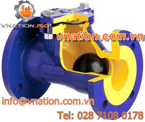 ball check valve / Y / flange / for heavy liquids