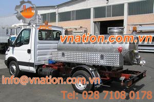 water cistern / truck-mounted / transport / metal