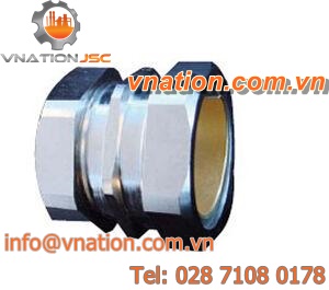 compression fitting / straight / metal / nickel-plated brass