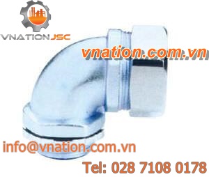 threaded fitting / curved / zinc-aluminum