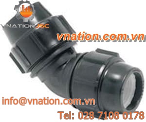 compression fitting / elbow / plastic