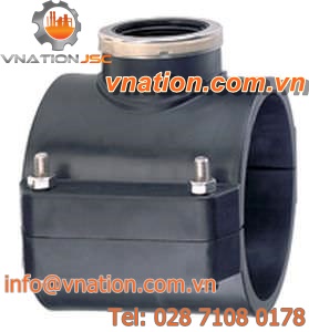 support flange / polypropylene / saddle tee / threaded