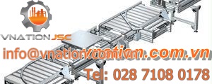 roller conveyor / workpiece / for pallets / modular