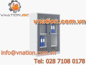 storage cabinet / document / wall-mounted / hinged door