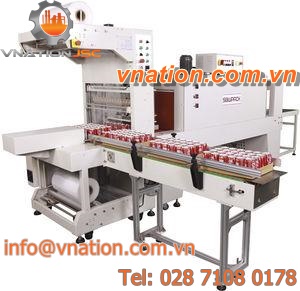 automatic shrink wrapping machine / with shrink tunnel / tray / for beer