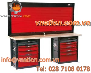 wooden workbench / 6-drawer