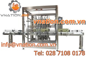 bottle filler / intermittent-motion / automatic / with mass flow meter