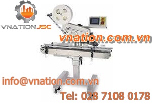 top labelling machine / linear / for self-adhesive labels / automatic