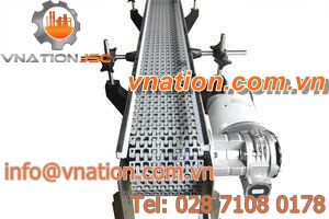 chain conveyor / bottle / stainless steel / horizontal