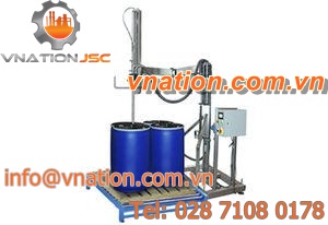 drum filler / semi-automatic / with mass flow meter / for liquids
