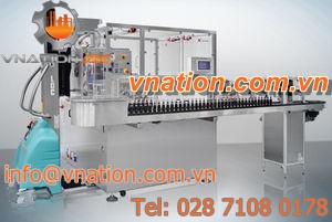 multi-container filler / linear / for cosmetic products / for pipe ends