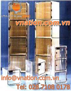 security cabinet / free-standing / with transparent cover / steel