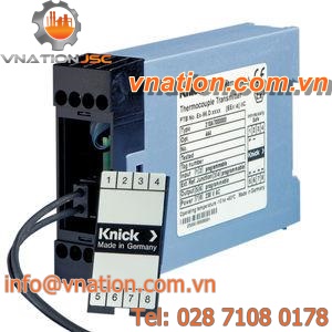 DIN rail mount temperature transmitter / thermocouple / NAMUR / galvanically-isolated