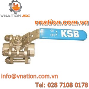 floating ball valve / lever / foodstuffs / screw-in