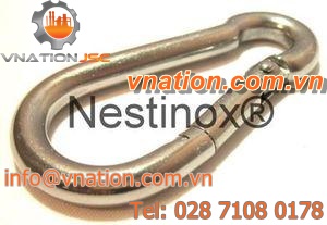 locking carabiner / metal / pear-shaped