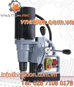 magnetic base drill / column type / pneumatic
