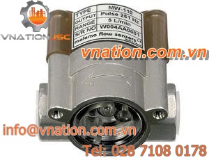 impeller flow meter / for liquids / insertion / miniature