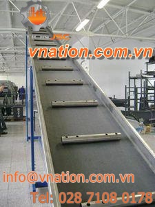 belt conveyor / for the food industry / vertical / inclined