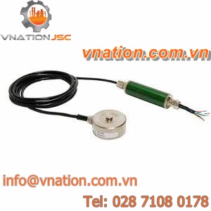 compression load cell / button type / stainless steel / with amplified output