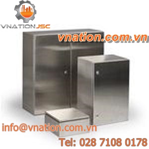 storage cabinet / wall-mounted / hinged door / stainless steel