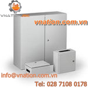storage cabinet / wall-mount / hinged door / mild steel