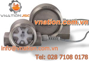 impeller flow meter / for liquids / in-line / stainless steel