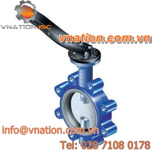 butterfly valve / manual / for hot water / lug type