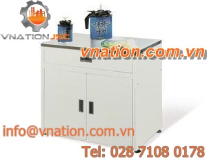 steel workbench / with compartments