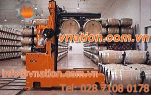 electric forklift truck / walk-behind / for the food industry / with retractable forks