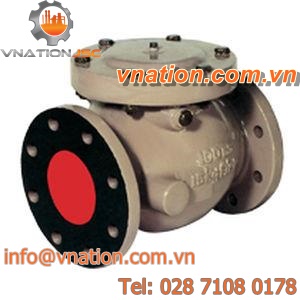 swing check valve / double-flange / for liquids / for water