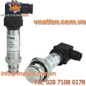 flush diaphragm pressure transmitter / piezoresistive / IP65 / stainless steel