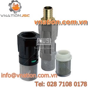 poppet check valve / plastic / foot