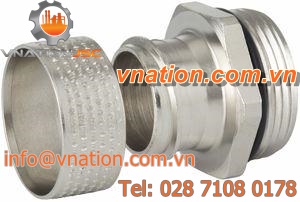 conduit fitting / screw / nickel-plated brass / IP54