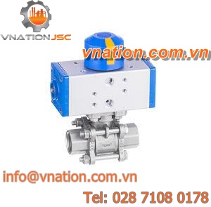 ball valve / for hot water / stainless steel / actuated