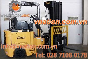 electric forklift / ride-on / for very narrow aisles / handling