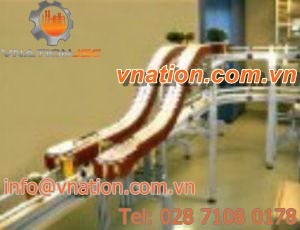 chain conveyor / flexible / horizontal / transport