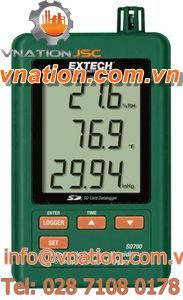 temperature data-logger / pressure / programmable / with LCD display