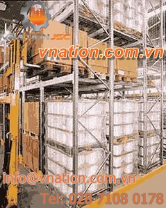 push-back storage shelving / flow / pallet