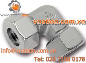 cutting ring fitting / 90? angle / stainless steel / for tubes
