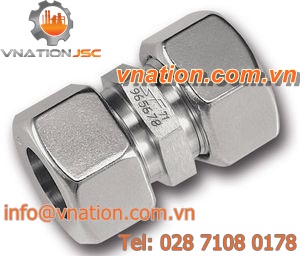 cutting ring fitting / union / straight / stainless steel
