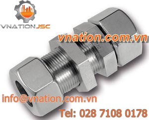 bulkhead fitting / cutting ring / straight / stainless steel