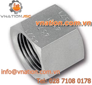threaded cap / hexagonal / stainless steel
