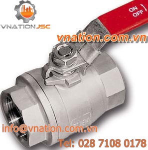 ball valve / lever / 2-piece / stainless steel